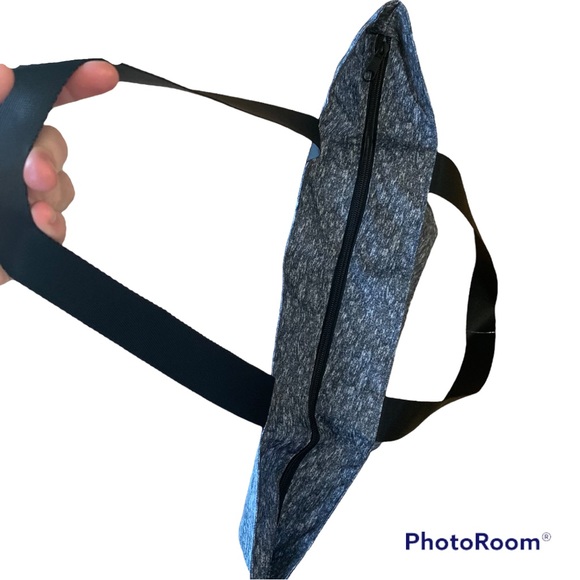 Victoria Secret Pink Foil Logo Weekender Tote Bag Heather Gray Zippered NWT - Picture 6 of 13